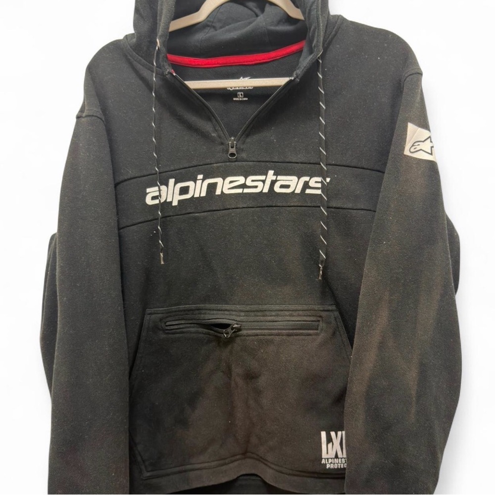 Vintage Alpinestars Vital Black Motorsport Hoodie